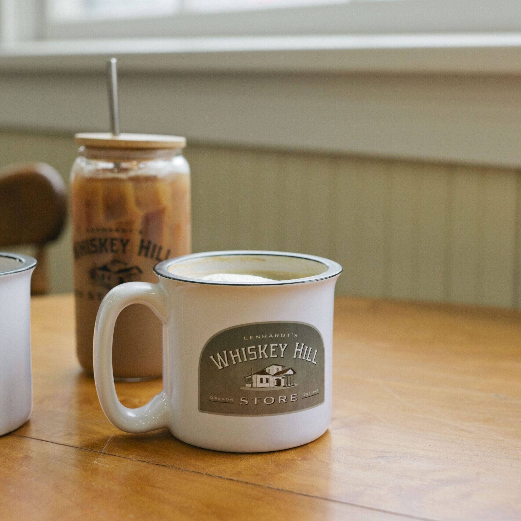 Coffee drinks at Whiskey Hill Store in Hubbard, Oregon